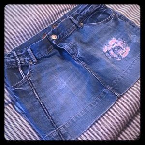 American eagle jean skirt